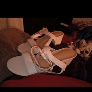 Elegant White Women's Heeled Sandals